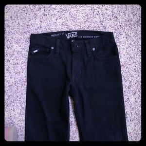 Vans black slim fitting pants Boys Size 10